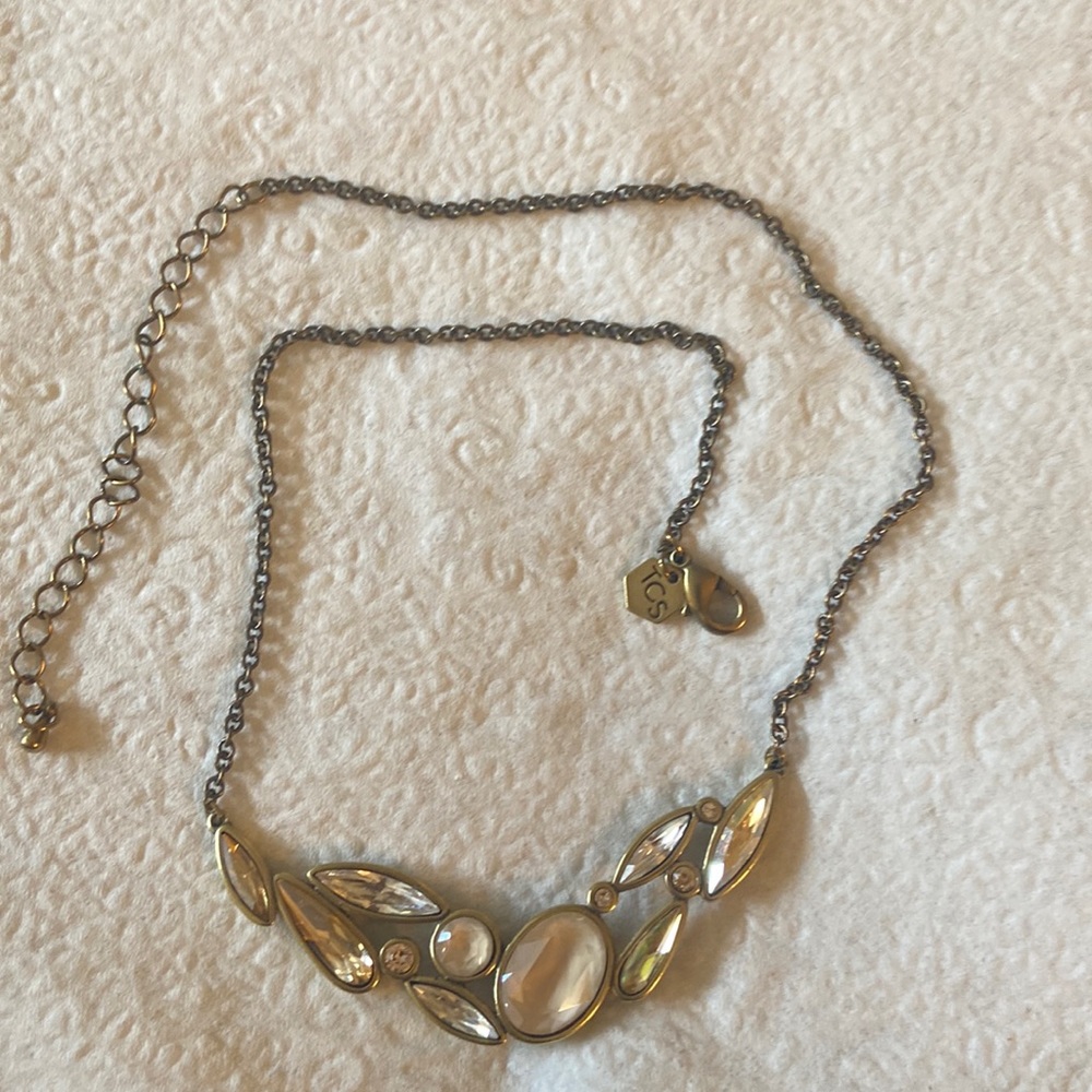 Touchstone Crystal Antique Array Necklace 1345n - image 4